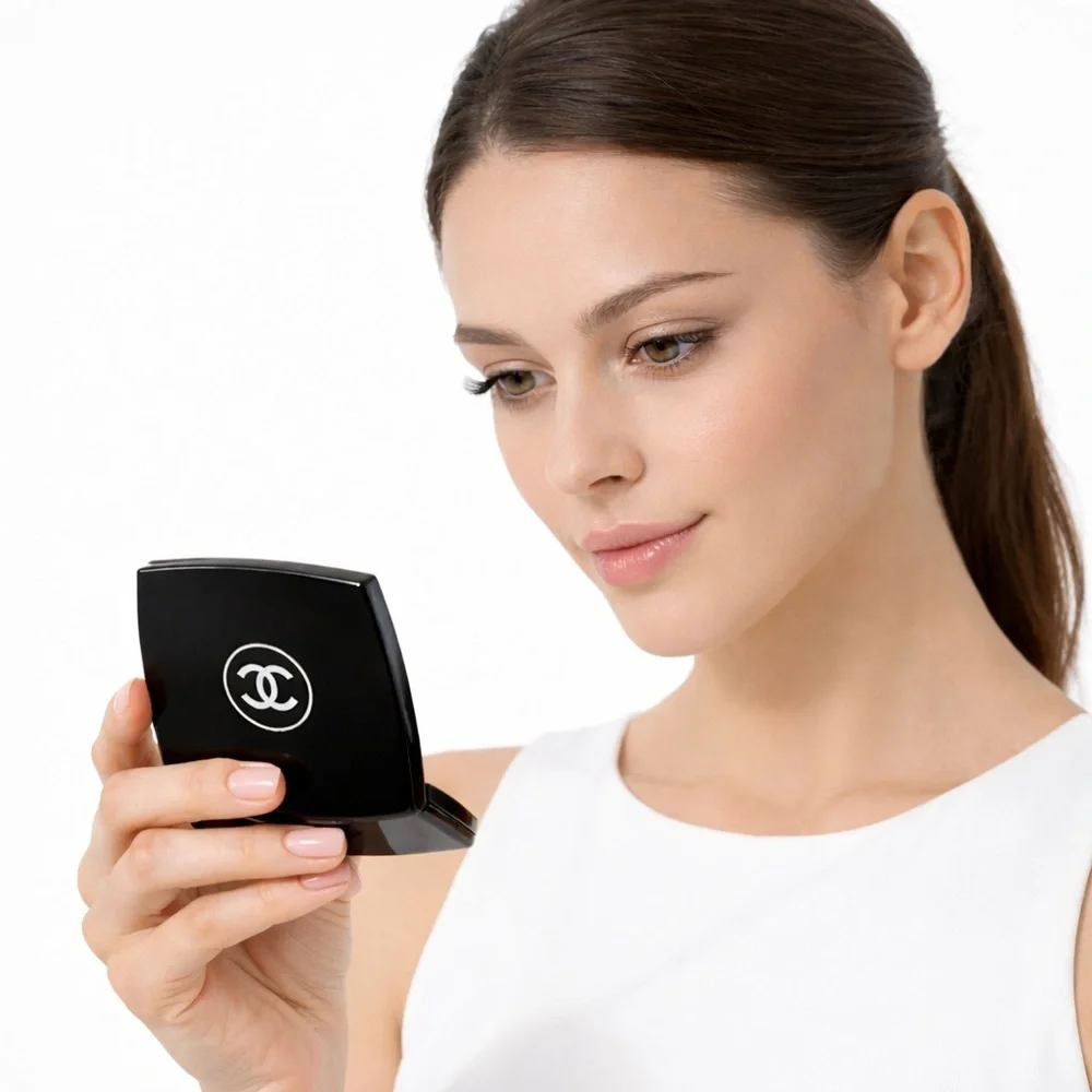 CHANEL Dual Mirror in Black and White